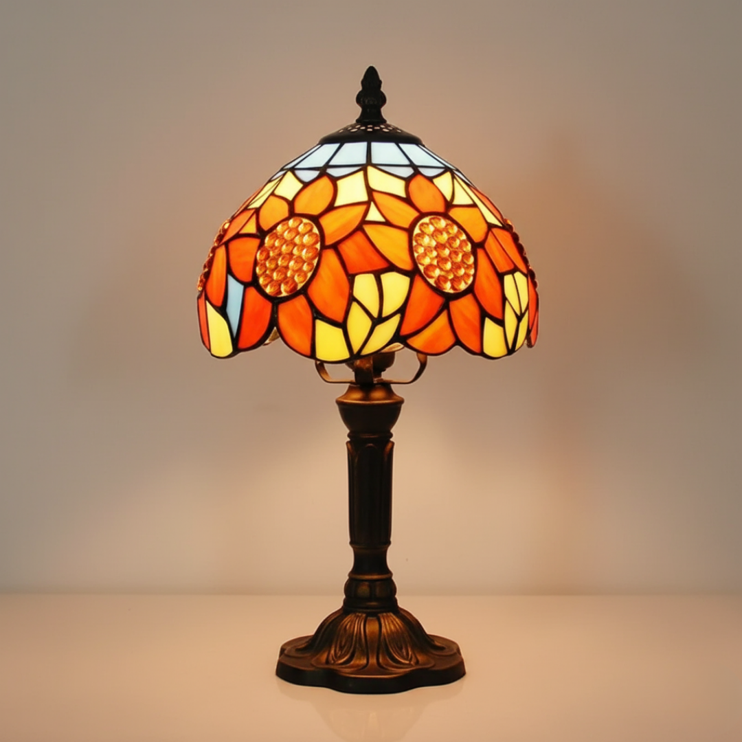 SOLROS | Vintage glaslampa med solros