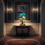 Boho-stil lampa svamp och blomma