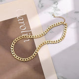 Tjockt kubanskt halsband | Guld