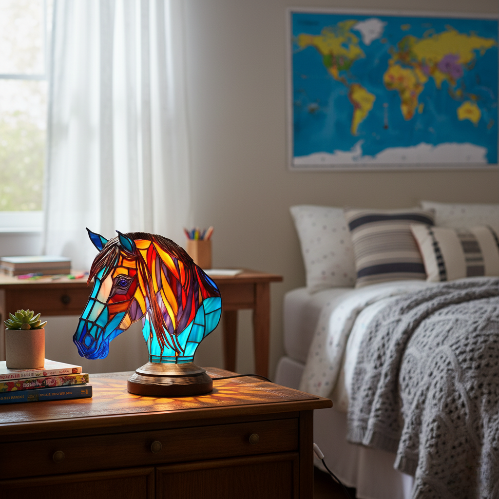 Grom – Charmig lampa med häst