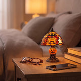Tiffany-stil lampa med pumpa