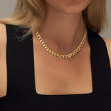 Tjockt kubanskt halsband | Guld