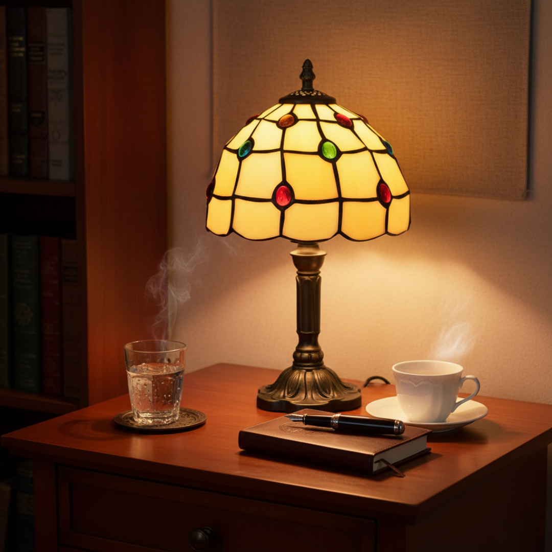 Mormor | gyllene fönsterlampa