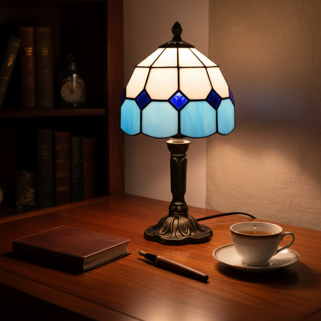 TROLLSKEN | Vintage lampa med havsglans