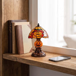 Tiffany-stil lampa med pumpa
