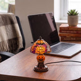 Tiffany-stil lampa med pumpa