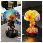 Boho-stil lampa svamp och blomma