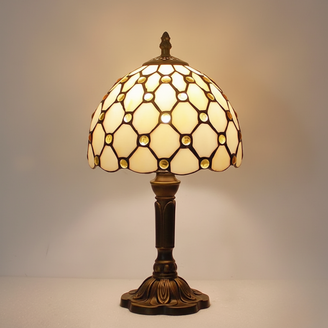 Elfenben | Lyxig bordslampa i barockstil