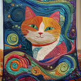 Abstrakt katt - Quiltat överkast