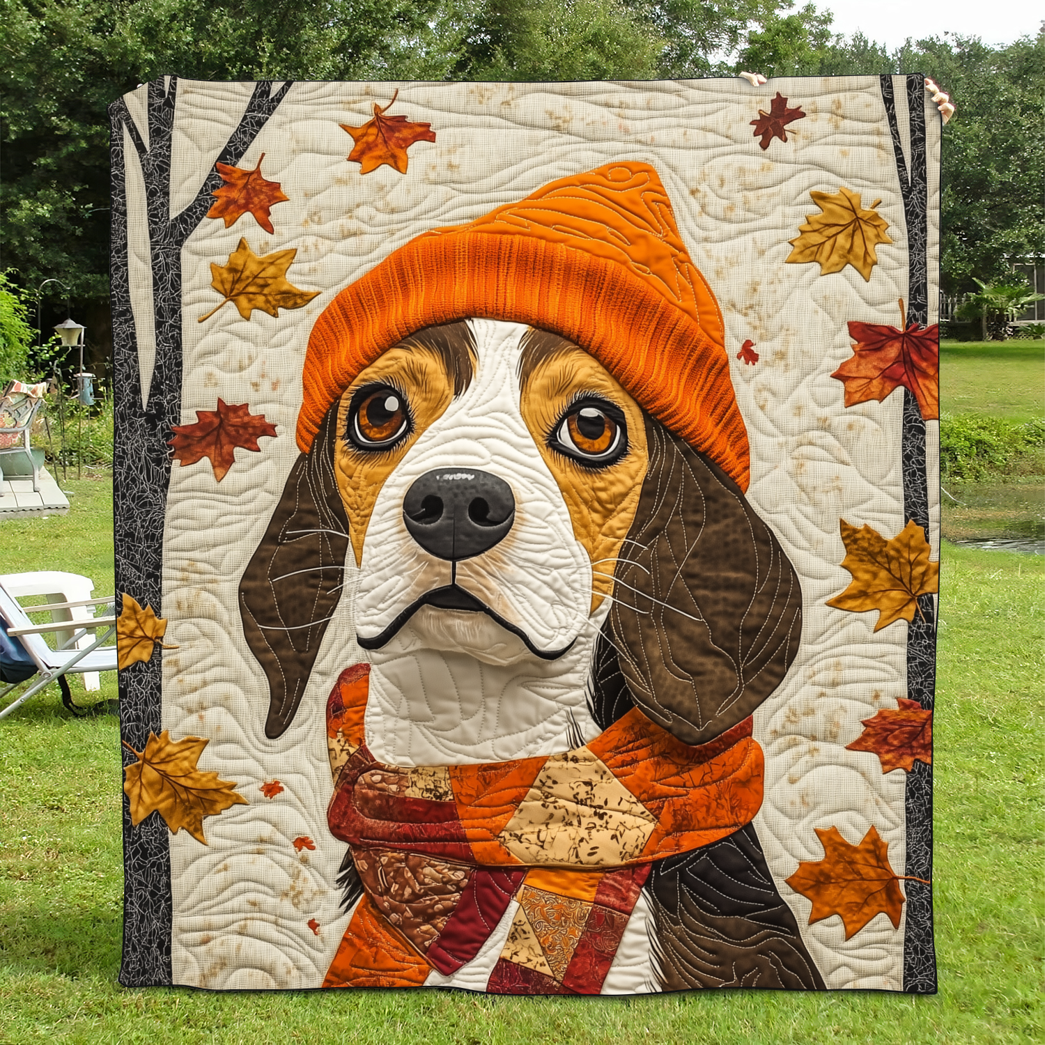 Gullig beagle pläd