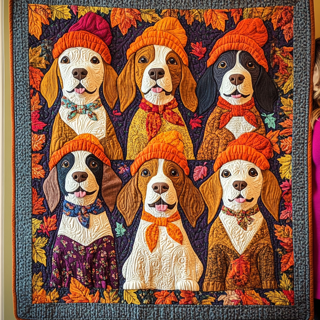 Gullig beagle pläd