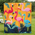 Gullig flamingopläd