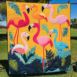Gullig flamingopläd