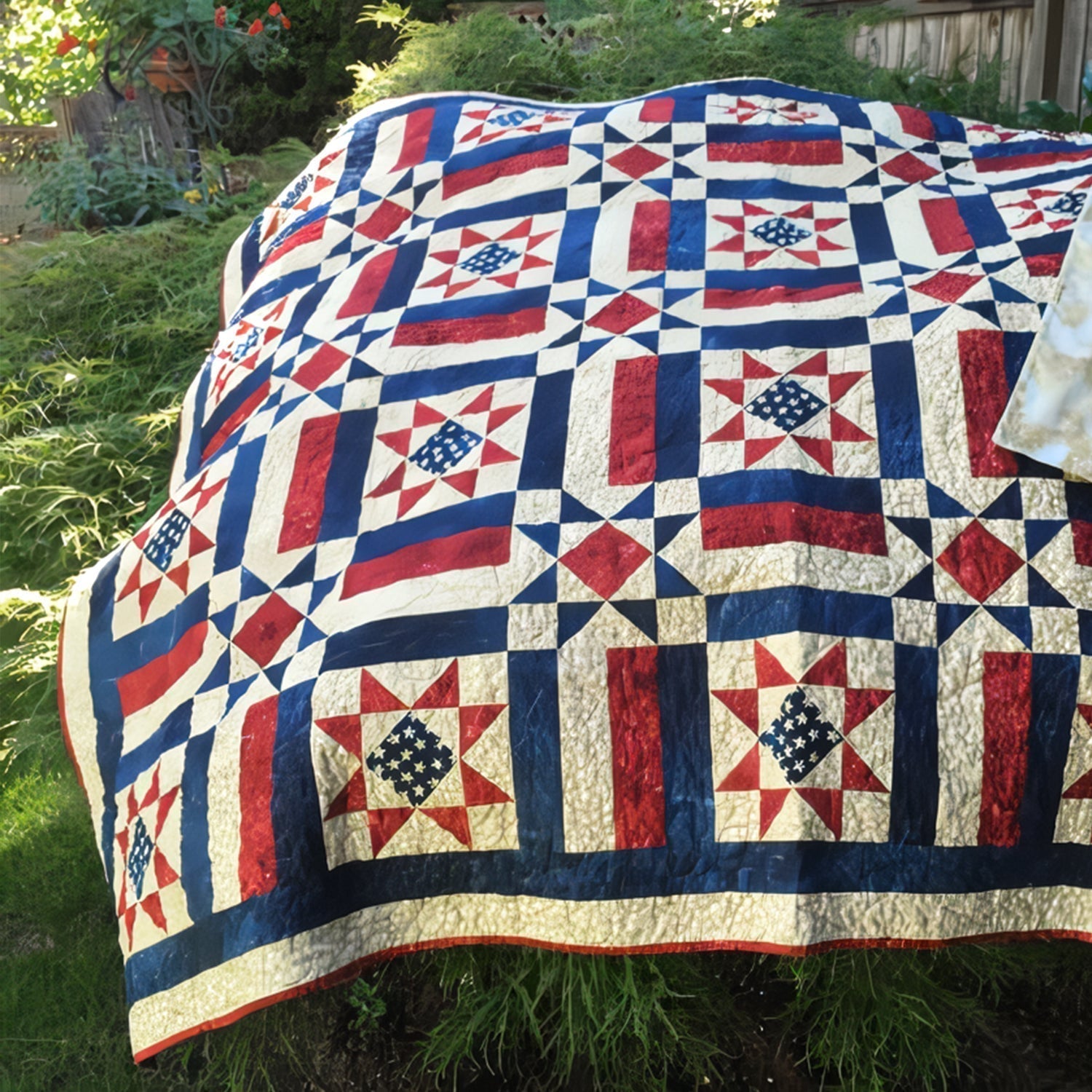 Amerikansk patchworkpläd