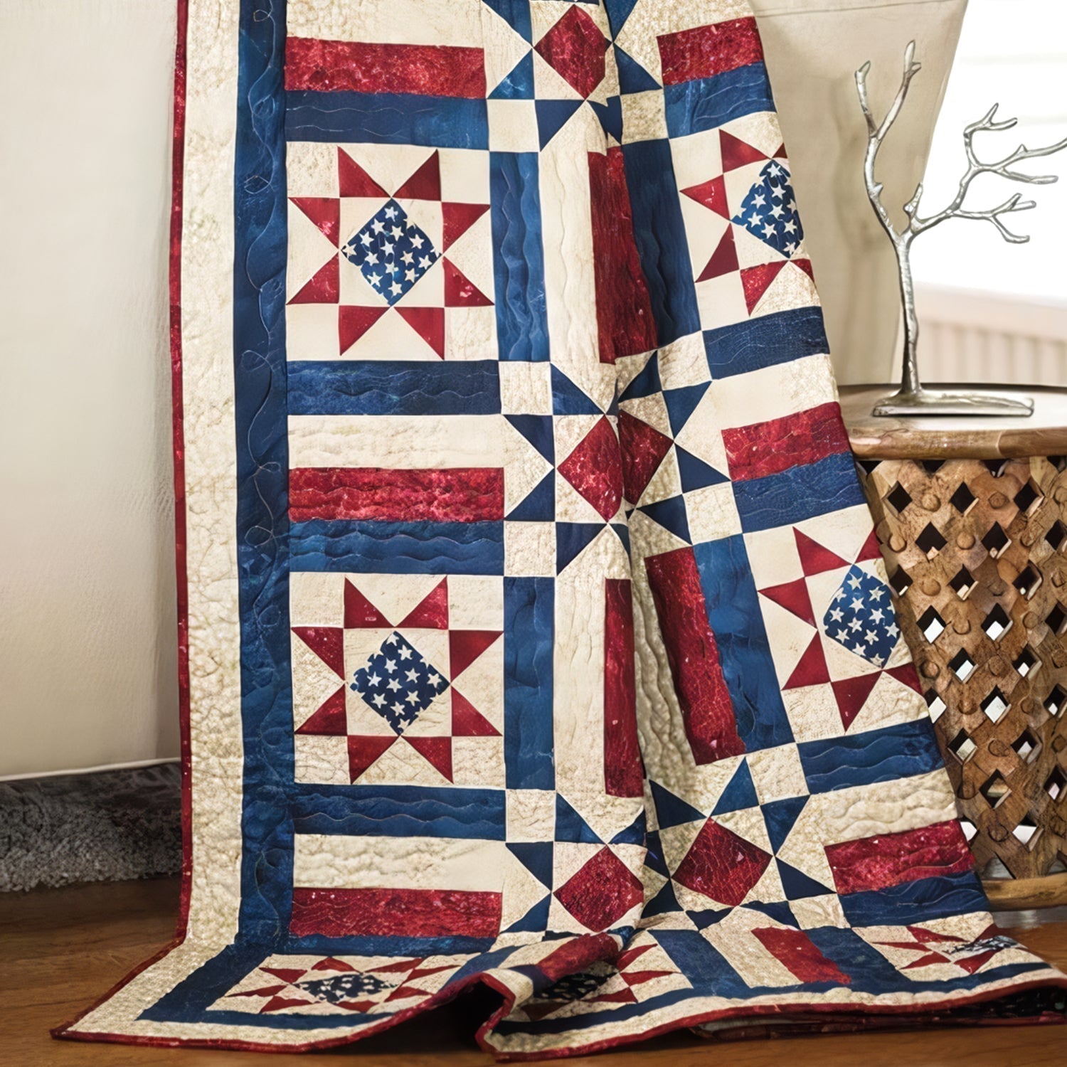 Amerikansk patchworkpläd