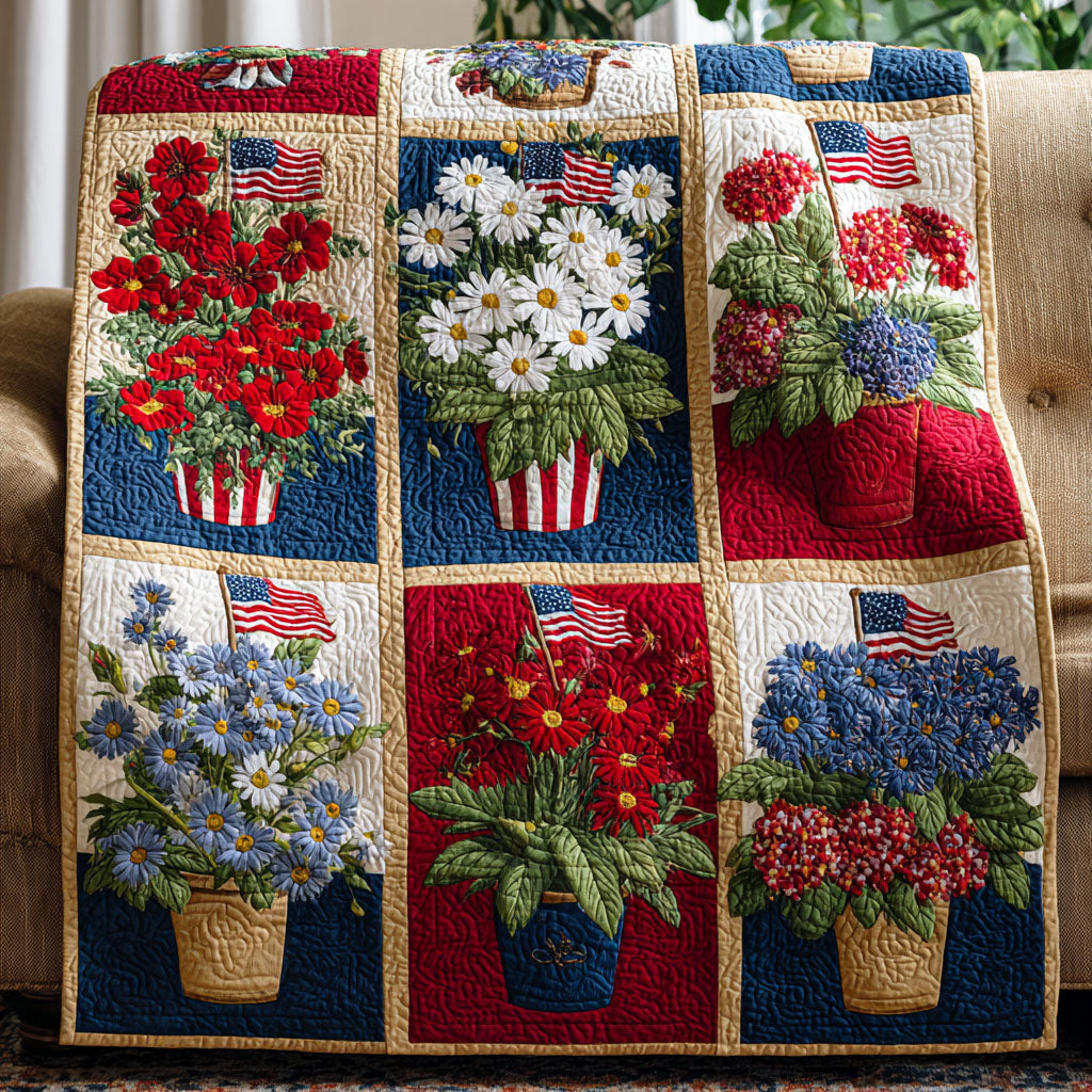 Amerikansk anda – quiltad pläd