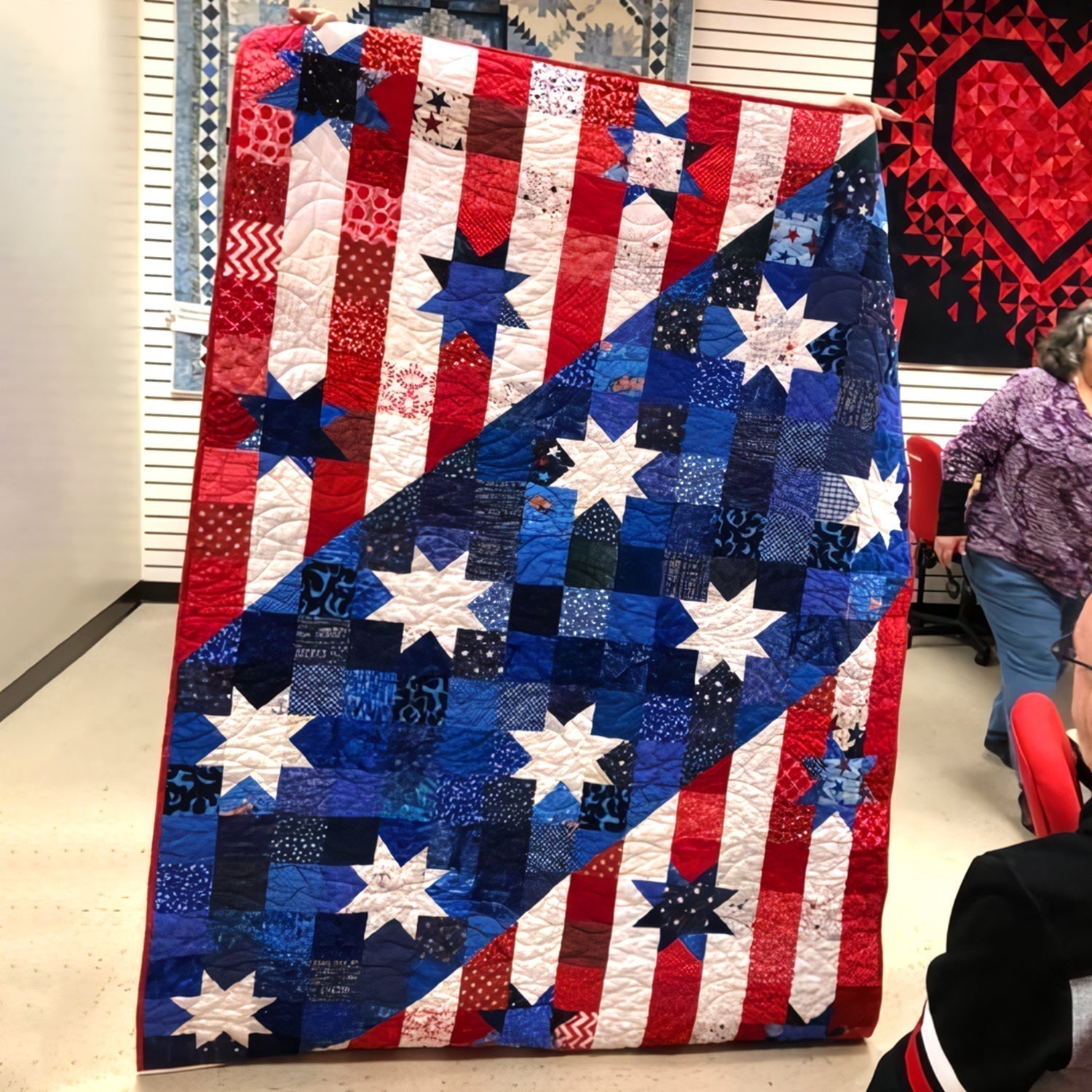 Amerikansk patchworkpläd