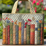 Handgjord quiltad väska – Gammalt bibliotek