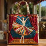 Handgjord quiltad väska – Elegant ballerina