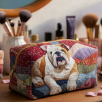 Bulldog från bergsäng – Quiltad necessär