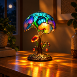 Boho-stil lampa svamp och blomma