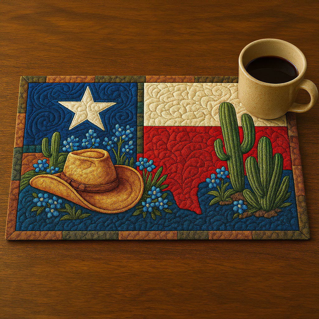 Quiltad bordslöpare – Texas anda