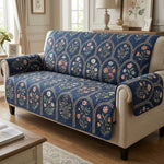 Sabina – Quiltat soffskydd indigo