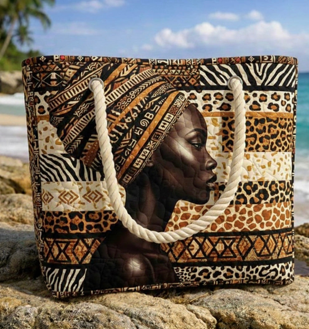 Handgjord strandväska | Melaninens drottning
