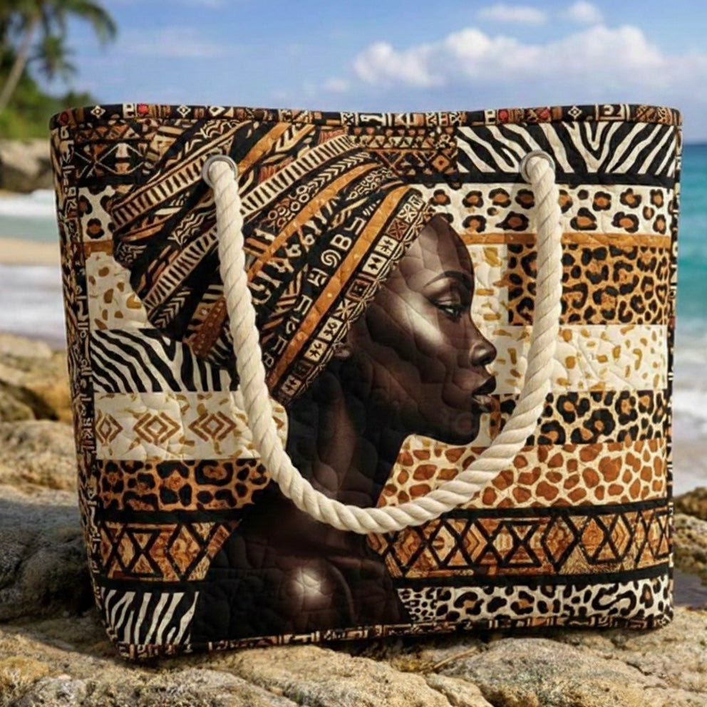Handgjord strandväska | Melaninens drottning