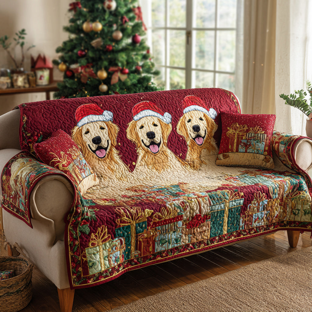 Thyra – Quiltat soffskydd Gyllene retriever