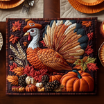 Quiltad bordslöpare – Kalkon till Thanksgiving