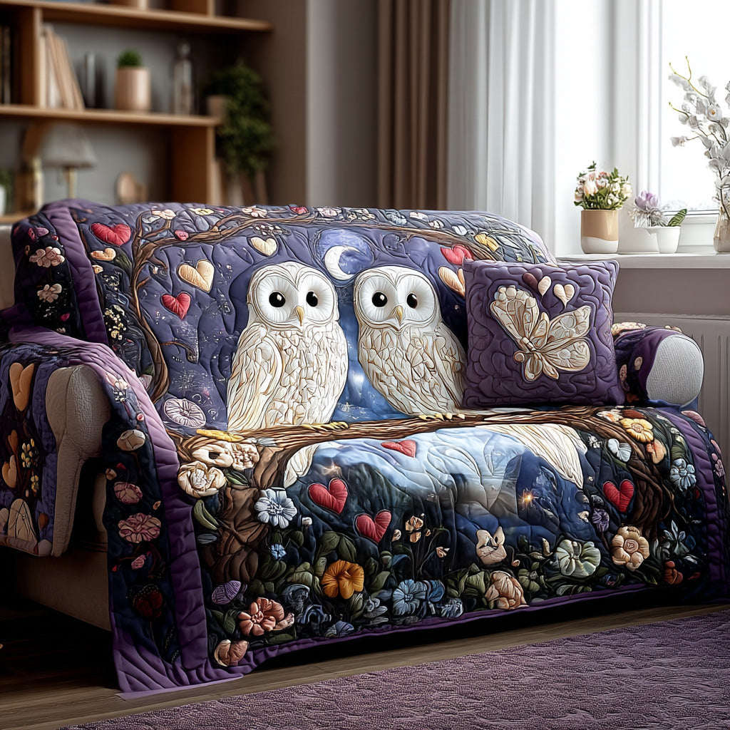 Mona – Quiltat soffskydd ugglor