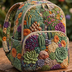 Quiltad ryggsäck – Sukulenter och kaktusar