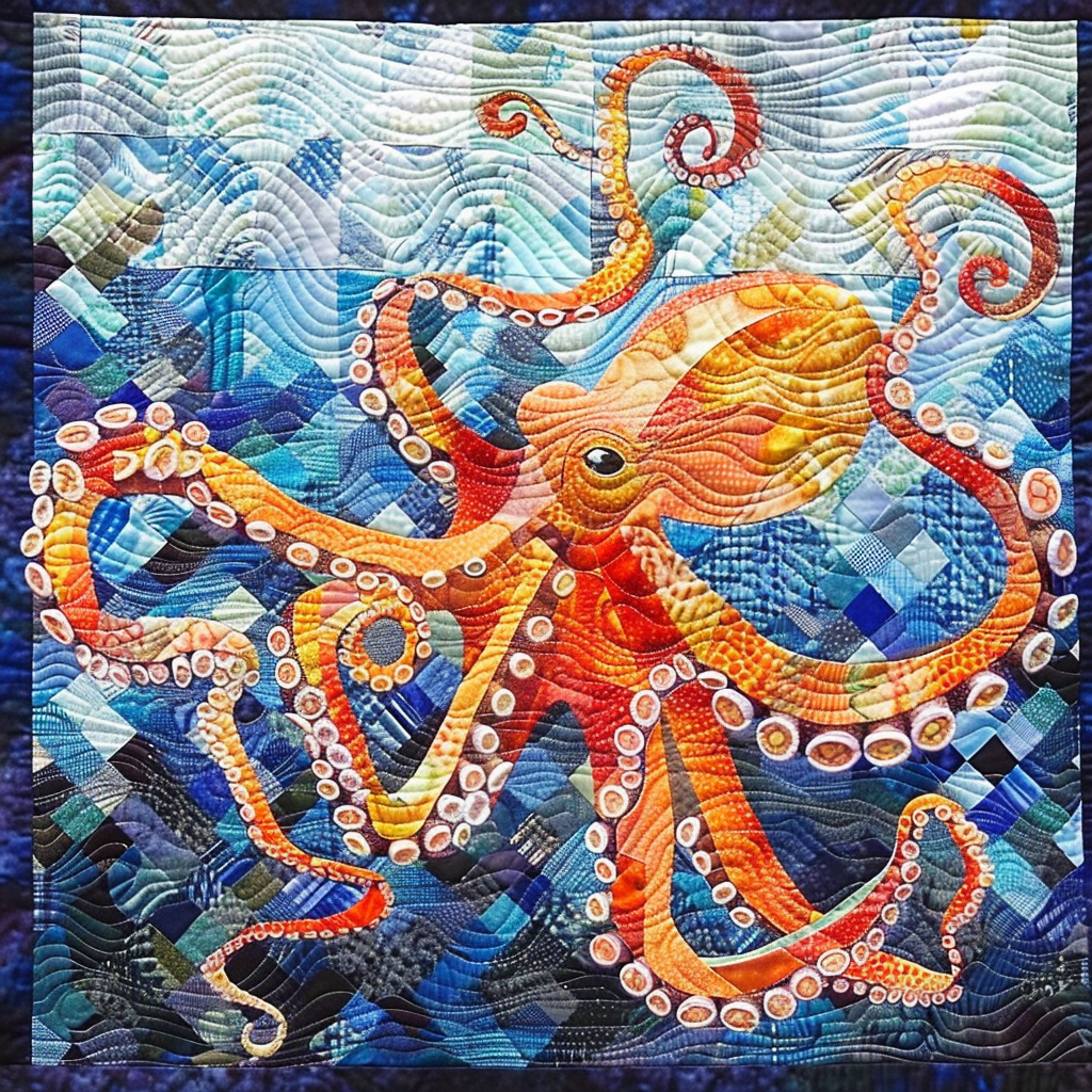 Quiltat överkast – Havet