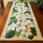 Quiltad bordslöpare - Frangipaniblommor
