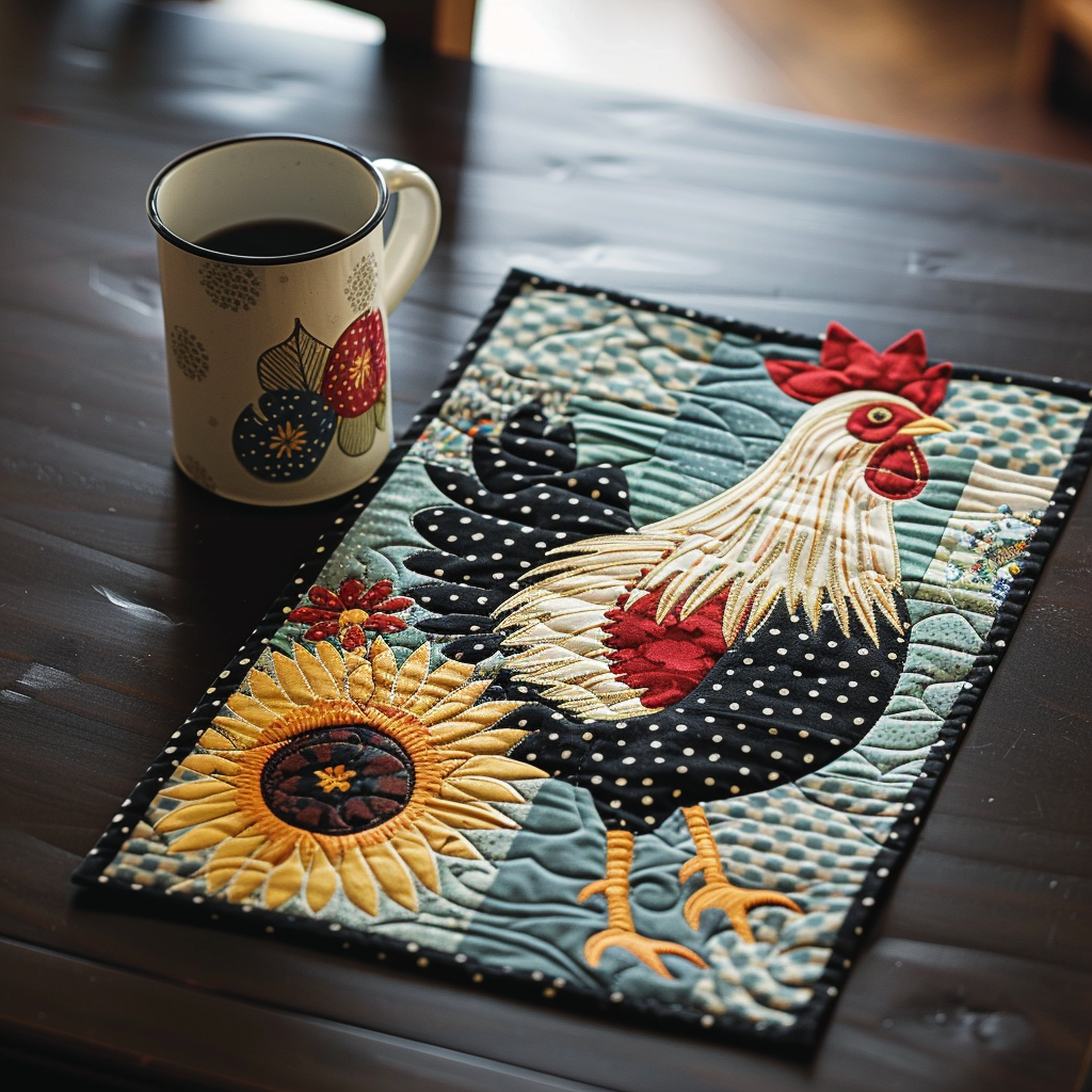 Quiltad bordslöpare – Höna