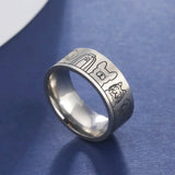 Bred ring med hundmotiv | Graverad dammodell