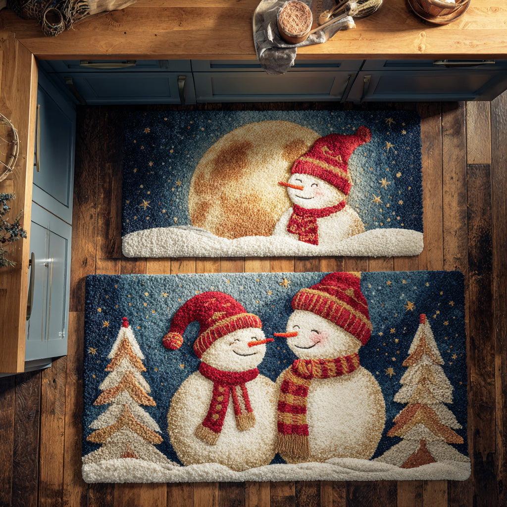 Halkfri köksmatta – Snöig vinterdag
