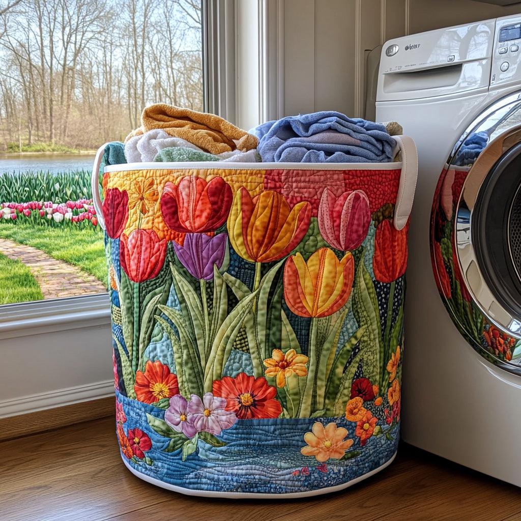 Tvättkorg i sommarblommor