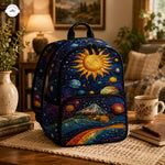 Quiltad ryggsäck – Sol och berg