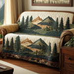 Nancys quiltade soffskydd bergslandskapet