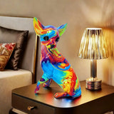 Färgglad bordslampa Chihuahua