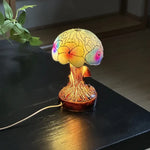 Boho-stil lampa svamp och blomma