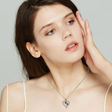 Halsband | Vänskapsbjörn, silver och svart