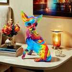Färgglad bordslampa Chihuahua