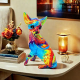 Färgglad bordslampa Chihuahua