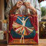 Handgjord quiltad väska – Elegant ballerina