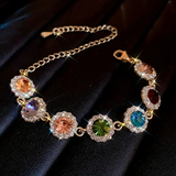 Färgglatt armband med cubic zirconia