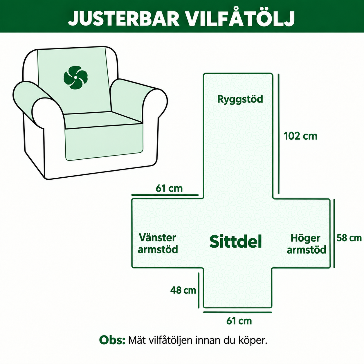 Leontine – Quiltat soffskydd Snöigt