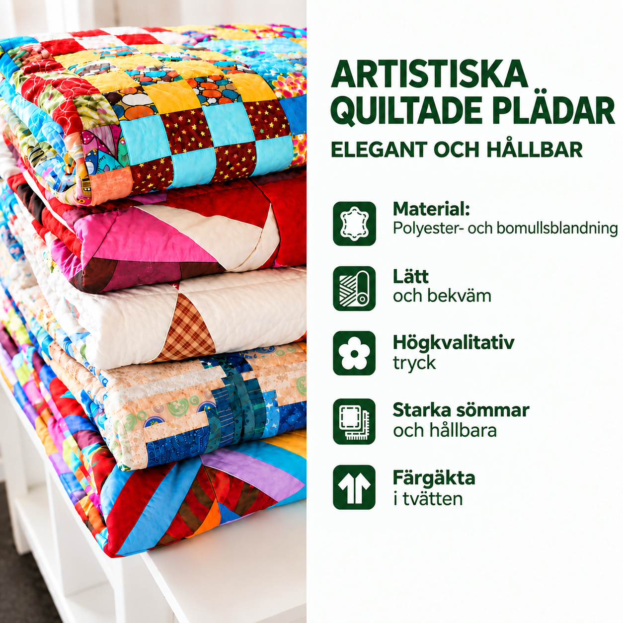 Mette - Quiltat överkast Himmelskt flamma